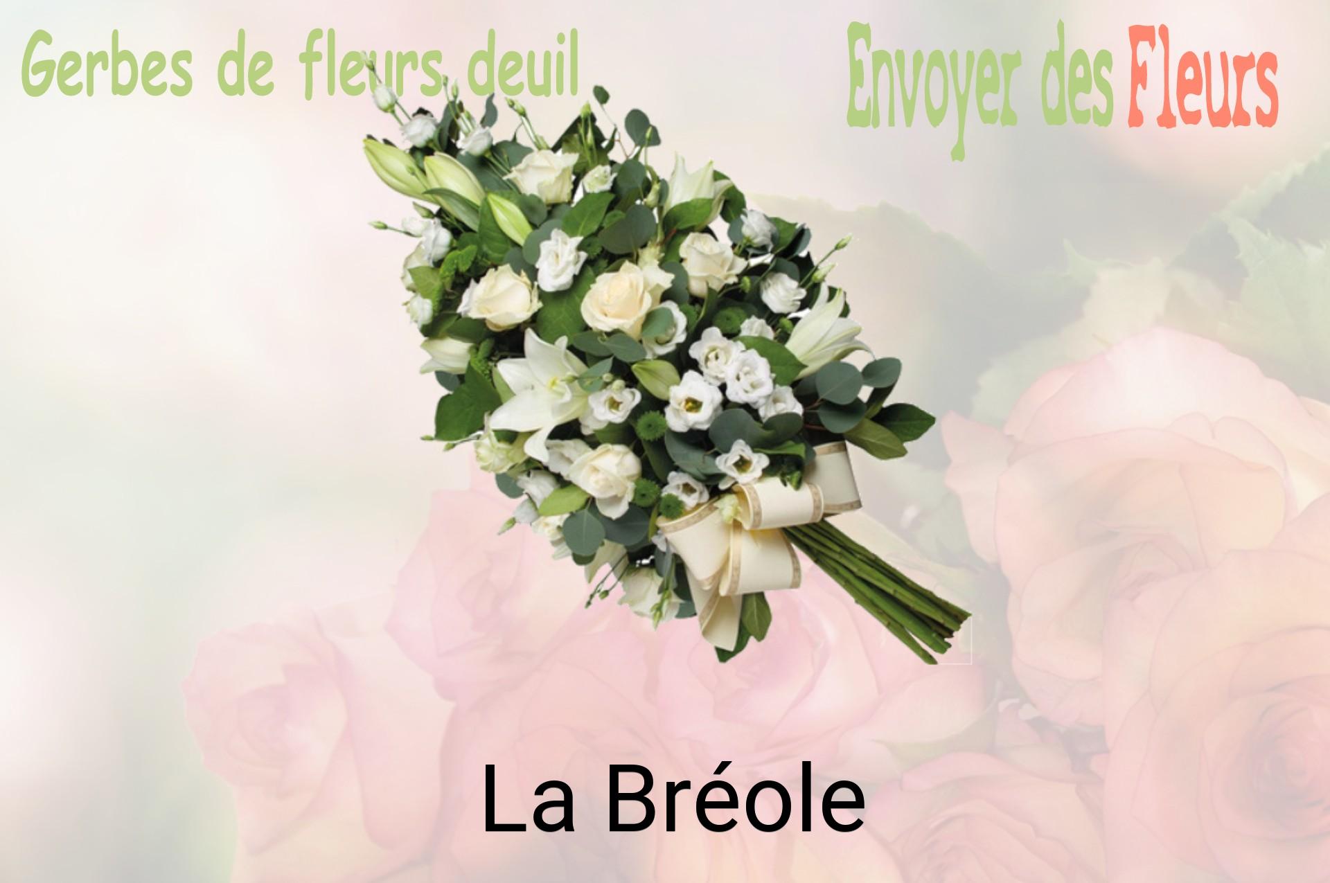 Gerbe de fleurs de deuil livrée à La Bréole